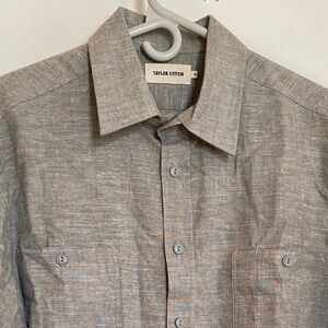 Taylor Stitch - The California shirt, olive hemp chambray, Large